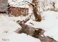 ストード島の冬 印象派 ノルウェーの風景 フリッツ・タウロー川
